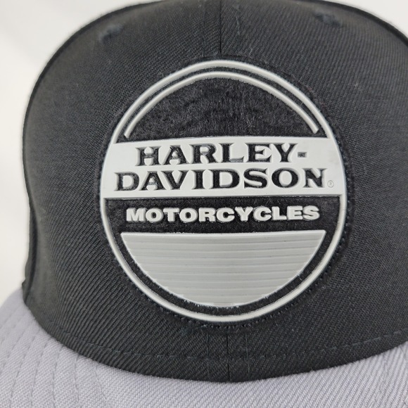 Harley Davidson Motorcycles New Era 59Fifty‎ Fitted Baseball Hat 7 1/4 Black - Picture 1 of 10